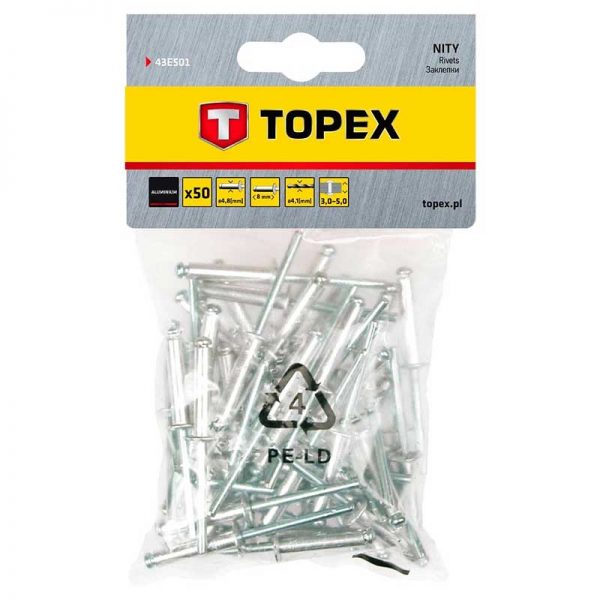Zakovice aluminijske 8x8 50kom Topex