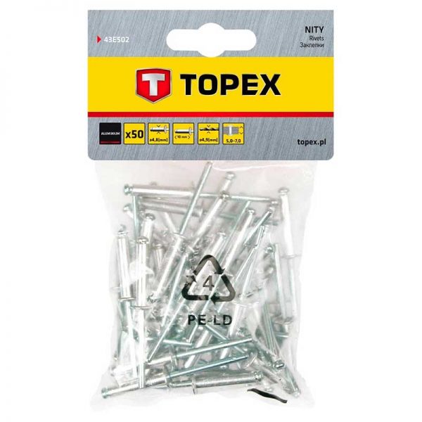 Zakovice aluminijske 8x10 50kom Topex