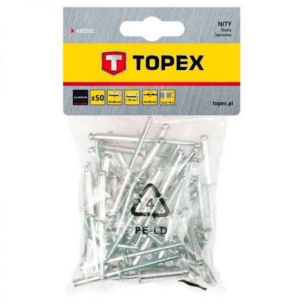 Zakovice aluminijske 4.8x18mm 50kom Topex