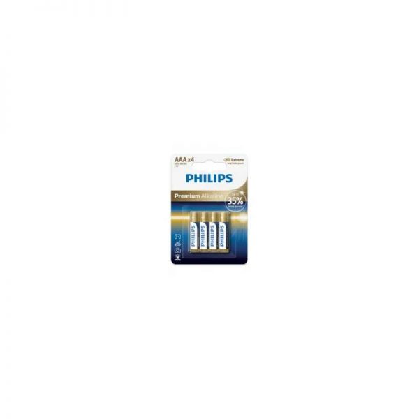 Baterija Philips Premium Alkaline 1.5V AAA LR03M4B/10