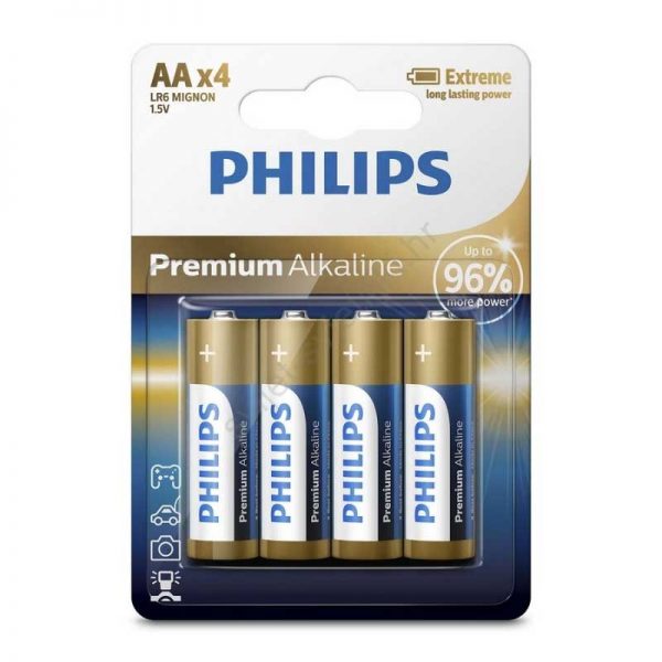 Baterija Philips Premium Alkaline 1.5V AAA LR6M4B/10