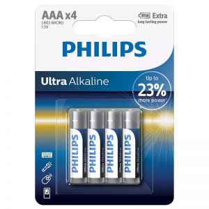 Baterija Philips Ultra Alkaline 1.5V AAA LR03E4B/10