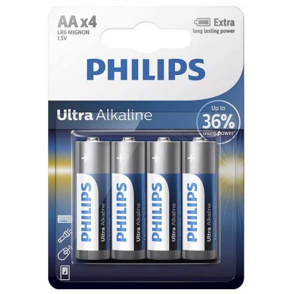 Baterija Philips Ultra Alkaline 1.5V AA LR6E4B/10