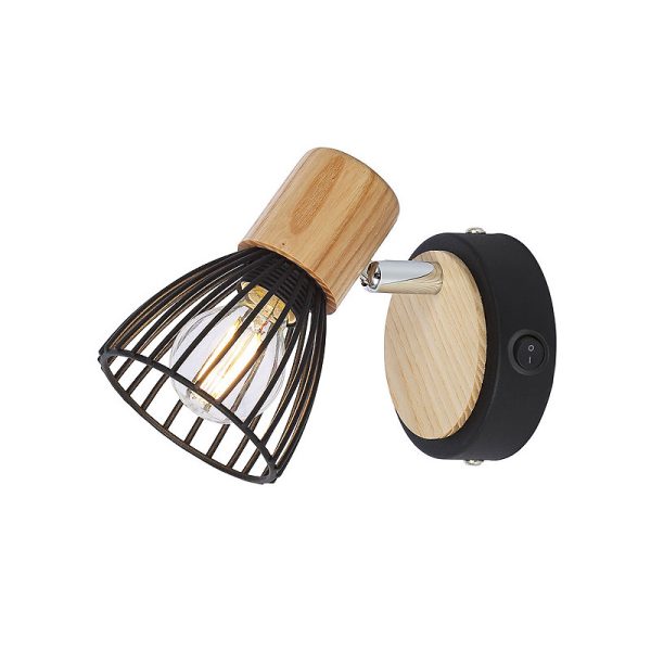 Rasvjeta Spot Black+Wood 1 Ferotehna