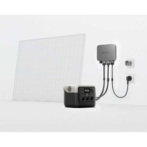 Solarni balkonski set – EcoFlow PowerStream Microinverter 800W + Baterija 0,7kWh – Off-grid s baterijom