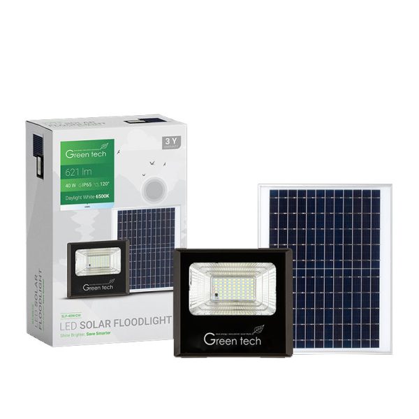 LED solarni reflektor Green Tech 40W, 6500K, IP65
