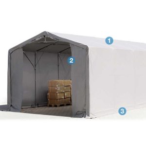 Skladišni šator PRIME 4x8x3,0 m 550 g/m²