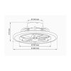 Stropni ventilator sa svjetiljkom Green Tech, 18", 40W, 3CCT, crni - Slika 7
