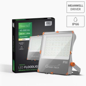Premium LED reflektor Green Tech, 300W, 150LM/W 4200K, IP66 Meanwell XLG