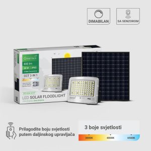 LED solarni reflektor Green Tech 50W, 3CCT, IP65