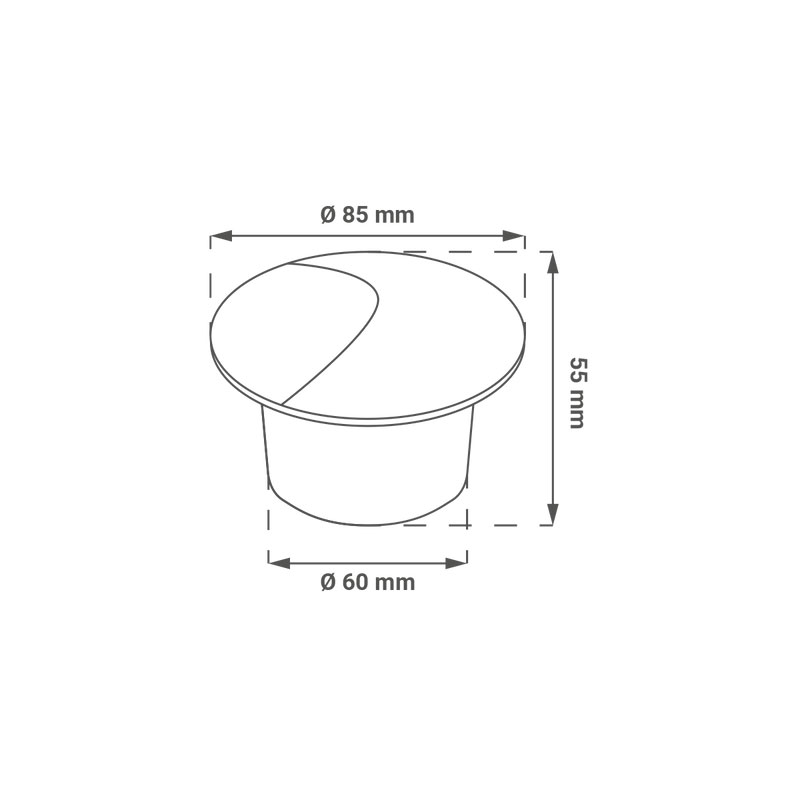 LED ugradna zidna svjetiljka Green Tech 3W, 3000K IP44, crna - Slika 8