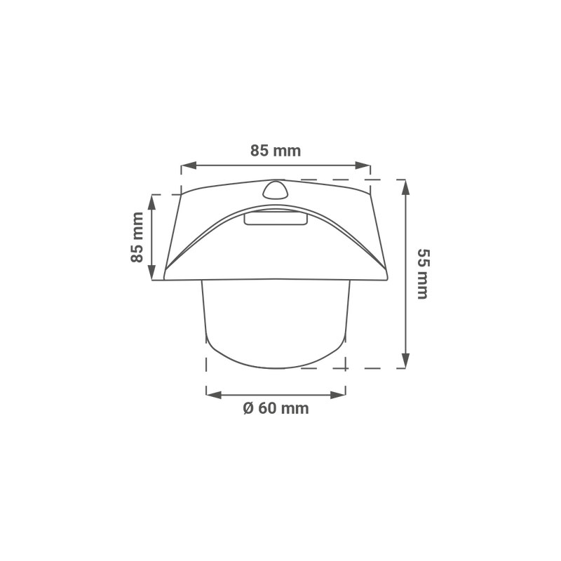 LED ugradna zidna svjetiljka sa senzorom Green Tech 3W, 3000K IP44, crna - Slika 9