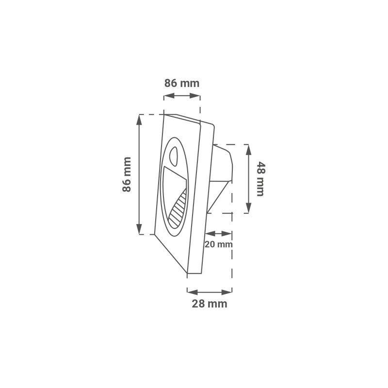 LED ugradna zidna svjetiljka sa senzorom Green Tech 1,5W, 3000K IP20, bijela - Slika 11