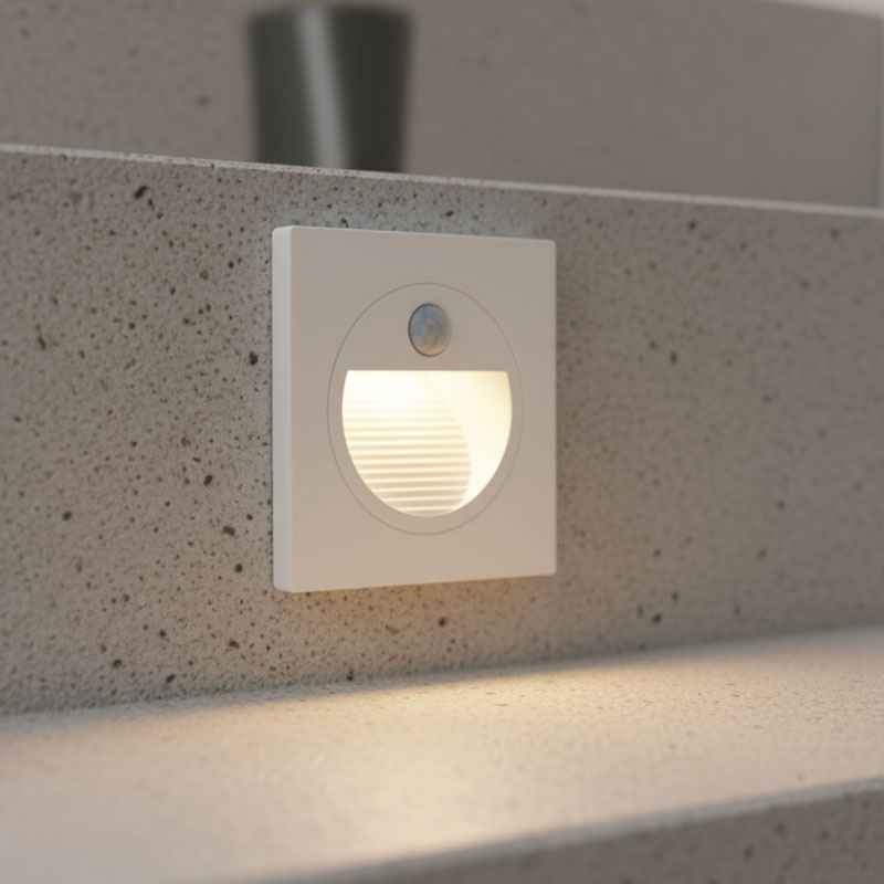 LED ugradna zidna svjetiljka sa senzorom Green Tech 1,5W, 3000K IP20, bijela - Slika 14