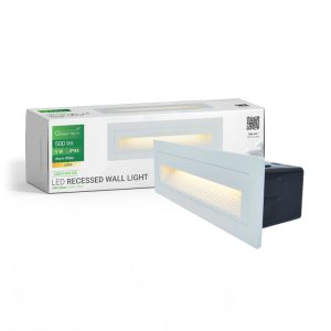 LED ugradna zidna svjetiljka Green Tech 5W, 3000K IP44, bijela