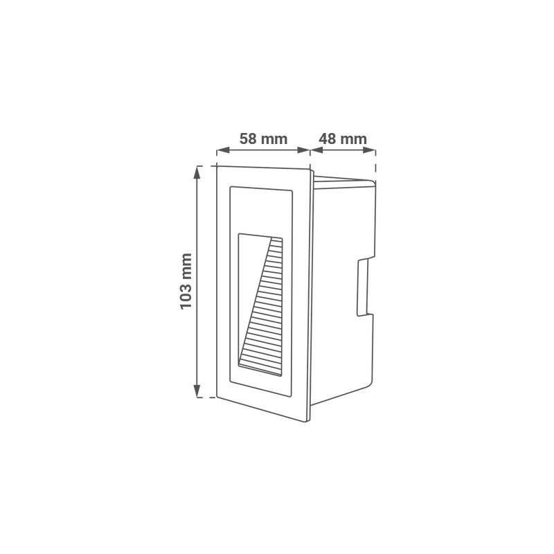 LED ugradna zidna svjetiljka Green Tech 3W, 3000K IP44, crna - Slika 10
