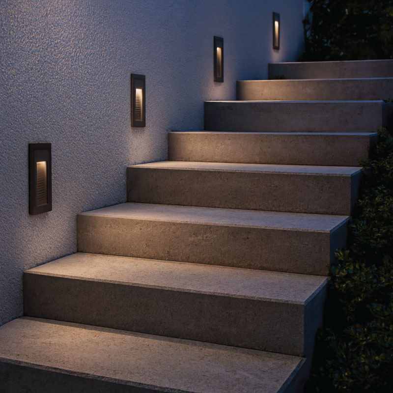 LED ugradna zidna svjetiljka Green Tech 3W, 3000K IP44, crna - Slika 11