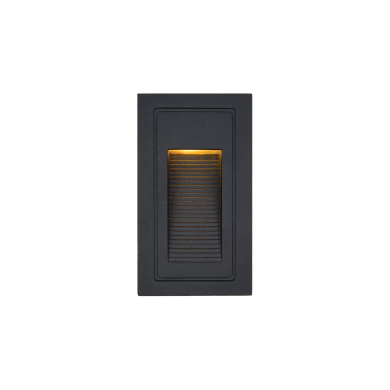 LED ugradna zidna svjetiljka Green Tech 3W, 3000K IP44, crna - Slika 2