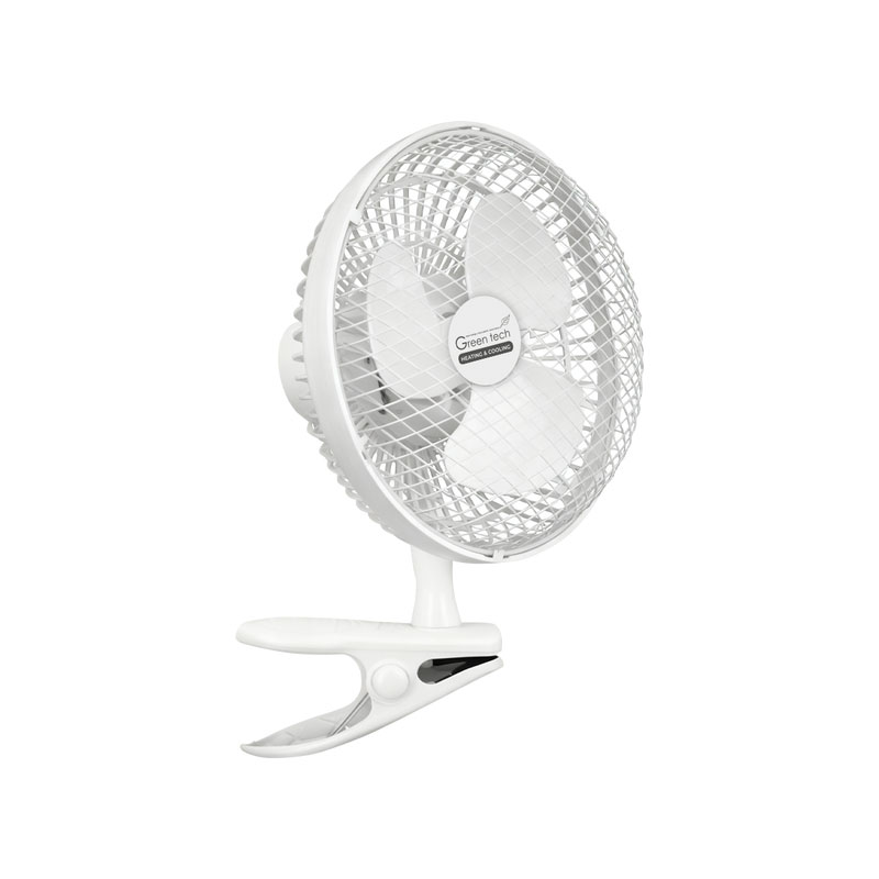 Ventilator s kopčom Green Tech 17W, 6", bijela boja - Slika 3