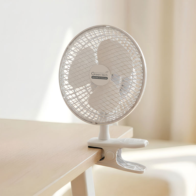 Ventilator s kopčom Green Tech 17W, 6", bijela boja - Slika 8
