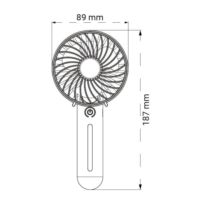 Prijenosni ventilator Green Tech, 1.1W, bijeli, sa USB punjenjem - Slika 5