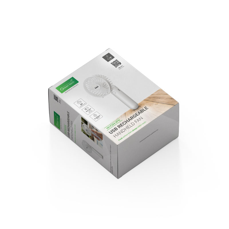 Prijenosni ventilator Green Tech, 1.1W, bijeli, sa USB punjenjem - Slika 8
