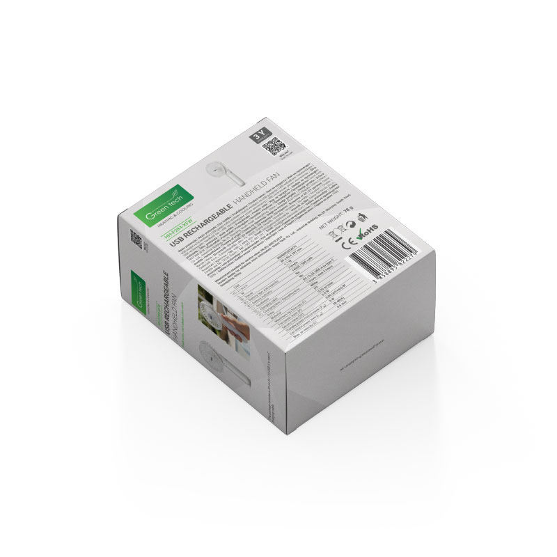 Prijenosni ventilator Green Tech, 1.1W, bijeli, sa USB punjenjem - Slika 9