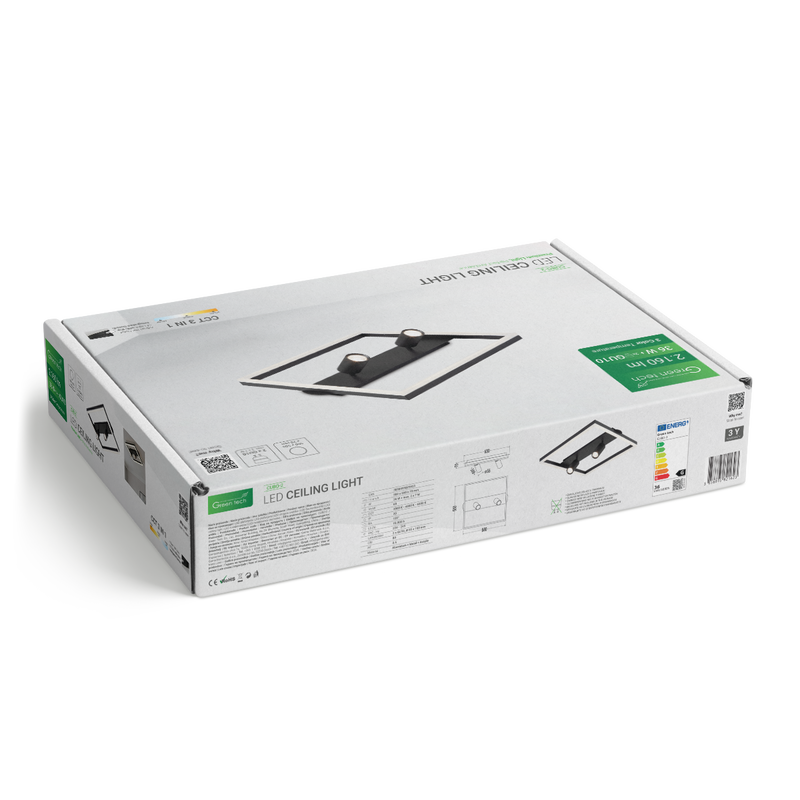 Stropna dekorativna svjetiljka Green Tech 36W, 3CCT + 2 x SPOT GU10 - Slika 5