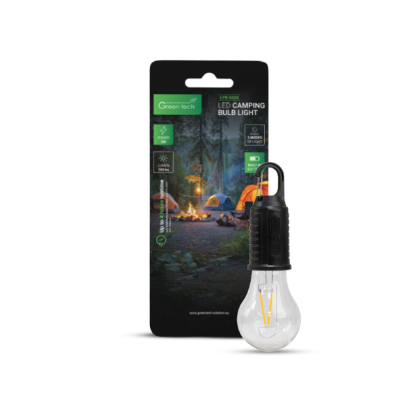 LED kamping žarulja Green Tech LFB-6000, 3W, 3000K, 100 lm, 8/1