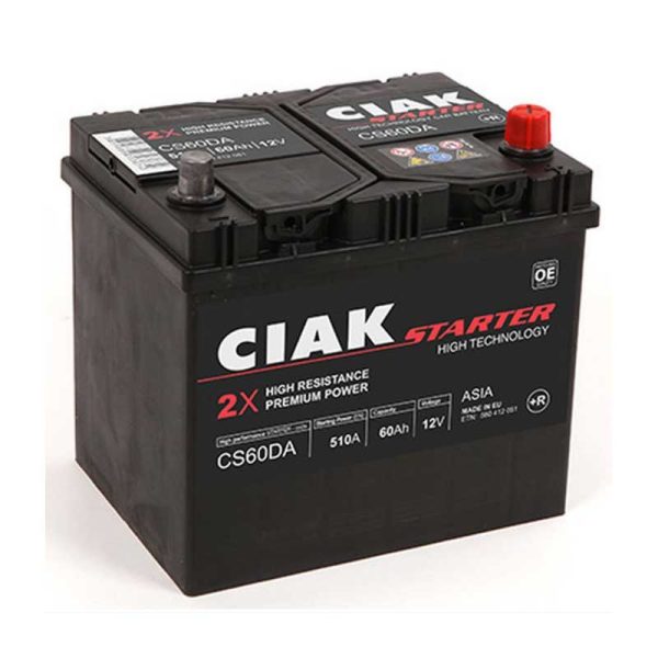 Akumulator starter 12V-60AH+D Ciak