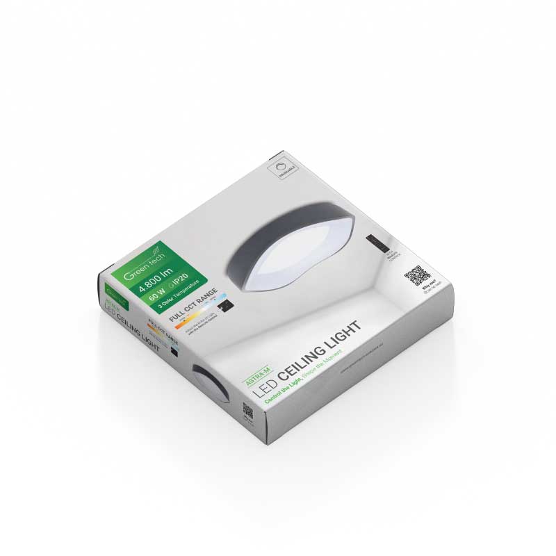 Smart plafonjera Green Tech metalna 60W, 3CCT s daljinskim up., fi 42cm - Slika 7