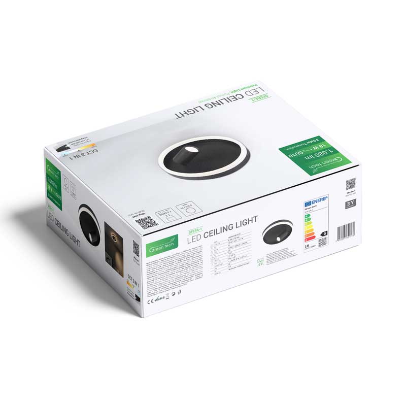 Stropna dekorativna svjetiljka Green Tech SFERA-1 18W - Slika 5