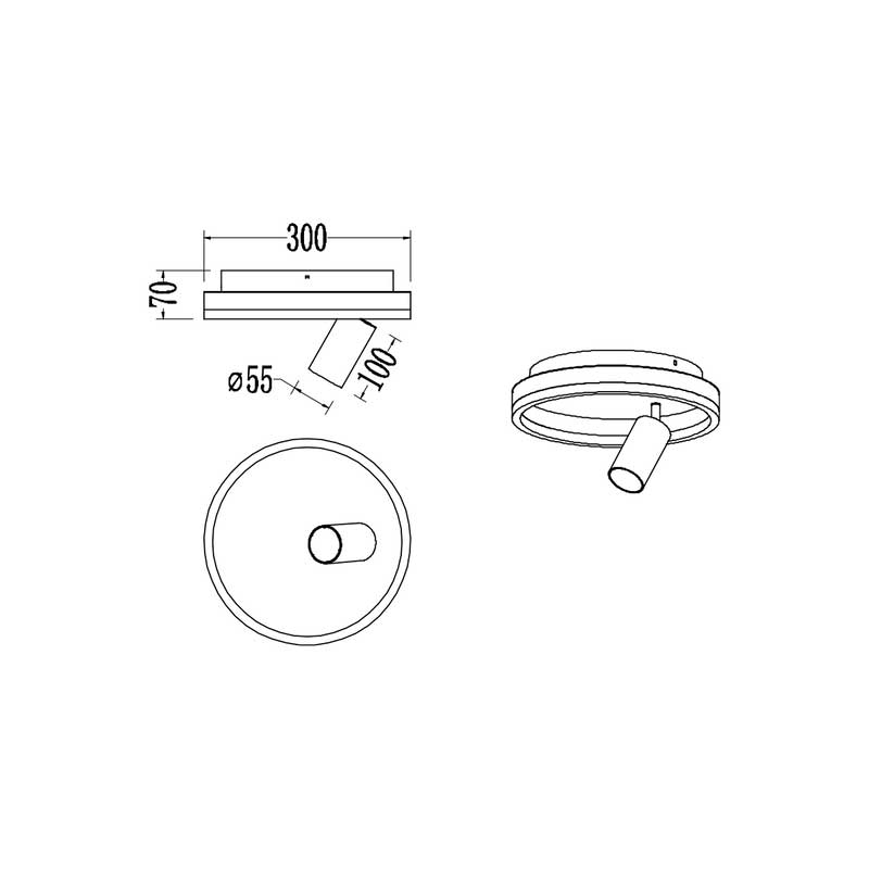 Stropna dekorativna svjetiljka Green Tech SFERA-1 18W - Slika 3