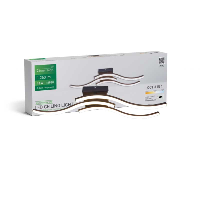 Stropna dekorativna svjetiljka WAVEFUSION-18W Green Tech 18W, 3CCT - Slika 9