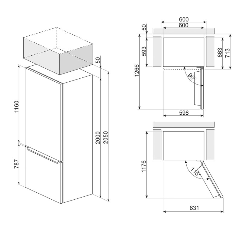 Smeg RC21XDNMC Samostojeći kombinirani hladnjak - Slika 10