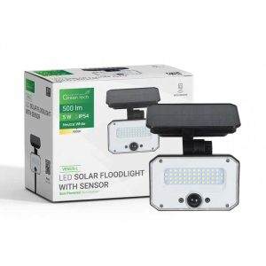 LED solarni reflektor Green Tech 5W, 4000K, IP54, 500 lm