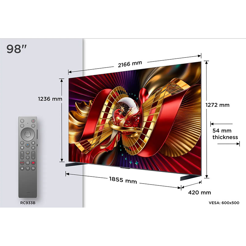 Televizor TCL 98C8L SQD Mini-LED TV 98" Google TV - Slika 5